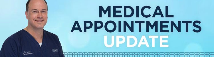 Medical appointments update banner